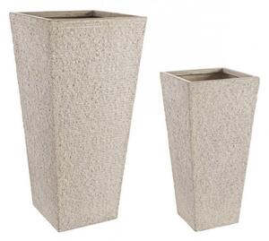 Set 2 Vasi Roccia Qu Alto Sabbia