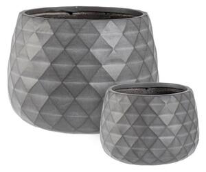 Set 2 Vasi Pyramid Ciotola Antracite