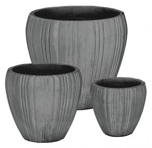 Set 3 Vasi Halong Grigio