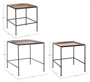 Set 3 Tavolini Quadrati Amira