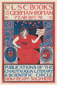 Riproduzione C L S C Books Retro Advert in Black and Red - Louis Rhead