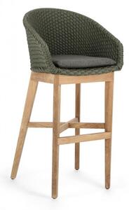 Sgabello Bar con Cuscini 56x57x110h cm Coachella Verde
