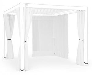 Set 4 Teli Laterali con Zanzariera per Pergola Ocean 3x3 Bianchi