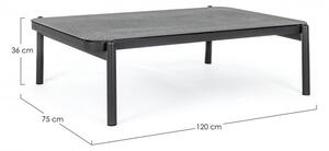 Tavolino 120x75x36h cm Florencia Antracite