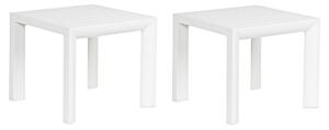 Set 2 Tavolini 40x40x35h cm Cruise Bianco