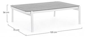 Tavolino 120x75x36h cm Florencia Bianco