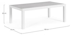 Tavolino 120x70x43h cm Kledi Bianco