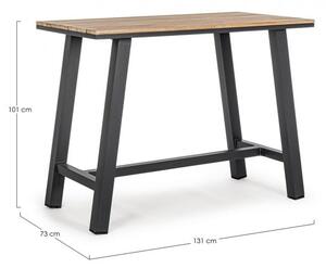 Tavolo da Giardino 131x73x101h cm Bar Skipper Naturale/Antracite