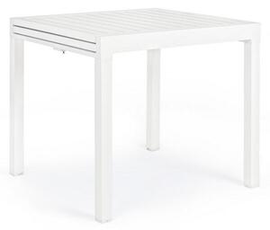 Tavolo Allungabile da Giardino 83-166x80x75h cm Pelagius Bianco