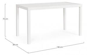 Tavolo da Giardino 130x68x75h cm Hilde Bianco