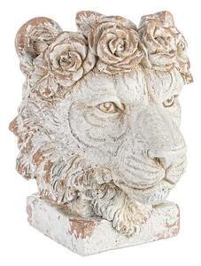 Vaso a Forma di Testa Leone Ø37x44h cm Magnesia