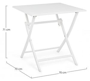 Tavolo Pieghevole da Giardino 70x70x71h cm Elin Bianco
