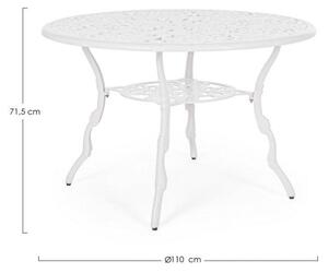 Tavolo da Giardino Ø110x71,5h cm Victoria Bianco