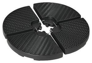 Base per Ombrellone da Giardino Ø100x8 cm in HDPE Nero
