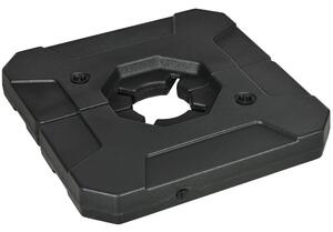 Basi per Ombrellone da Giardino 88,5x88,5x12 cm in HDPE Nero