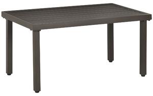 Tavolino da Caffè 91x51x46 cm in Acciaio Marrone