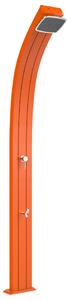 Doccia Solare da Esterno Giardino 30L Miscelatore e Lavapiedi Arkema Spring Arancio