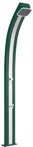 Doccia Solare da Esterno Giardino 30L Miscelatore e Lavapiedi Arkema Spring Fascia Inox Verde