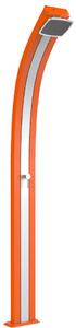 Doccia Solare da Esterno Giardino 25L Miscelatore Arkema Spring Fascia Inox Arancio
