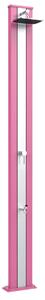Doccia Solare da Esterno Giardino 30L Miscelatore e Lavapiedi Arkema Spring S Fascia Inox Fuxia