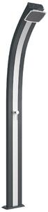 Doccia Solare da Esterno Giardino 25L Miscelatore Arkema Spring Fascia Inox Grigio Antracite