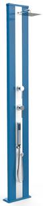 Doccia Solare da Esterno Giardino 40L Miscelatore e Doccetta Mobile Arkema Dada S Fascia Inox Blu