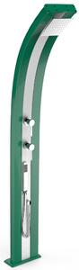 Doccia Solare da Esterno Giardino 40L Miscelatore e Doccetta Mobile Arkema Dada Fascia Inox Verde