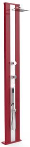 Doccia Solare da Esterno Giardino 40L Miscelatore e Doccetta Mobile Arkema Dada S Fascia Inox Cherry