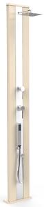 Doccia Solare da Esterno Giardino 40L Miscelatore e Doccetta Mobile Arkema Dada S Fascia Inox Bianco