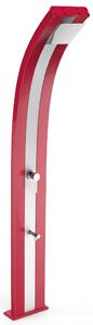 Doccia Solare da Esterno Giardino 40L Miscelatore e Lavapiedi Arkema Dada Fascia Inox Cherry