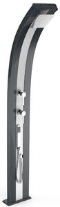 Doccia Solare da Esterno Giardino 40L Miscelatore e Doccetta Mobile Arkema Dada Fascia Inox Grigio