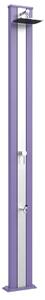 Doccia Solare da Esterno Giardino 30L Miscelatore e Lavapiedi Arkema Spring S Fascia Inox Viola