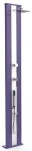 Doccia Solare da Esterno Giardino 40L Miscelatore e Doccetta Mobile Arkema Dada S Fascia Inox Viola