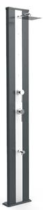 Doccia Solare da Giardino 40L Miscelatore Nebulizzatore e Lavapiedi Arkema Dada S Grigio Antracite Inox