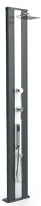 Doccia Solare da Esterno Giardino 40L Miscelatore e Doccetta Mobile Arkema Dada S Fascia Inox Grigio Antracite Inox