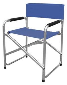 Sedia Regista da Giardino Richiudibile in Alluminio e Tessuto Oxford Blu