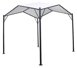 Gazebo da Giardino 3,5x3,5x2,7m in Metallo Ecrù