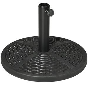 Base per Ombrellone da Giardino Ø45 cm Effetto Rattan Nero