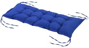 Cuscino per Panchina da Giardino 100x40 cm in Poliestere Blu