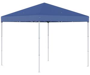Gazebo Pieghevole da Giardino 2,45x2,45x2,45m in Acciaio e Tessuto Oxford Blu