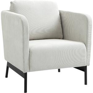 Poltroncina 73x74x82 cm in Velluto a Coste Grigio