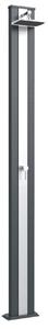 Doccia Solare da Esterno Giardino 30L Miscelatore Arkema Spring S Fascia Inox Antracite