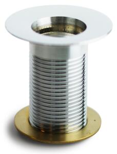 Piletta per Fontana da Giardino da 1" in Ottone Cromato con Tappo