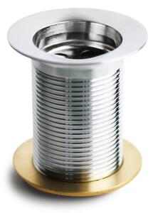 Piletta per Fontana da Giardino da 1"1/4 in Ottone Cromato con Tappo