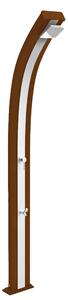 Doccia Solare da Esterno Giardino 30L Miscelatore e Lavapiedi Arkema Spring Fascia Inox Oro Van Gogh