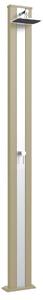 Doccia Solare da Esterno Giardino 30L Miscelatore Arkema Spring S Fascia Inox Champagne Bronze
