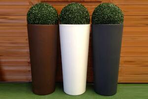 Vaso Ø34x86 cm in Resina Arkema Tondo 86 Blu
