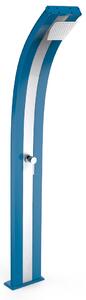 Doccia Solare da Giardino 40L Miscelatore Arkema Dada Fascia Inox Light Blu