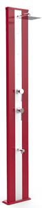 Doccia Solare da Giardino 40L Miscelatore Nebulizzatore e Lavapiedi Arkema Dada S Fascia Inox Cherry