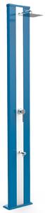 Doccia Solare da Giardino 40L Miscelatore e Lavapiedi Arkema Dada S Fascia Inox Light Blu
